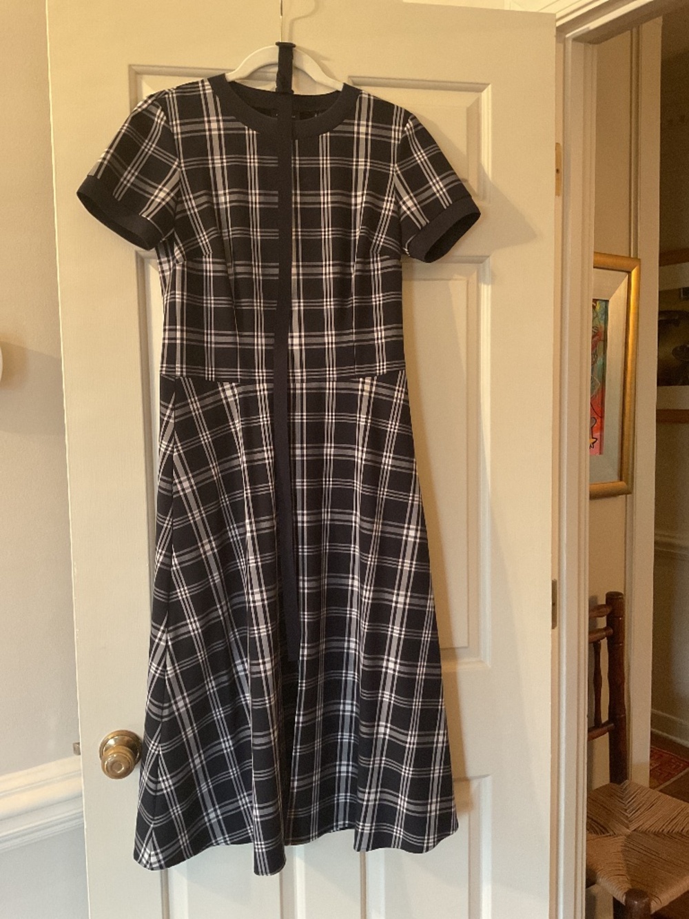 W by Worth black plaid dress with belt